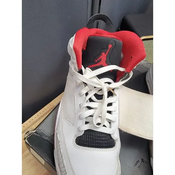 Nike Air Jordan Son Of Mars White-Gym Red-Black Sz 13 [512245-112]